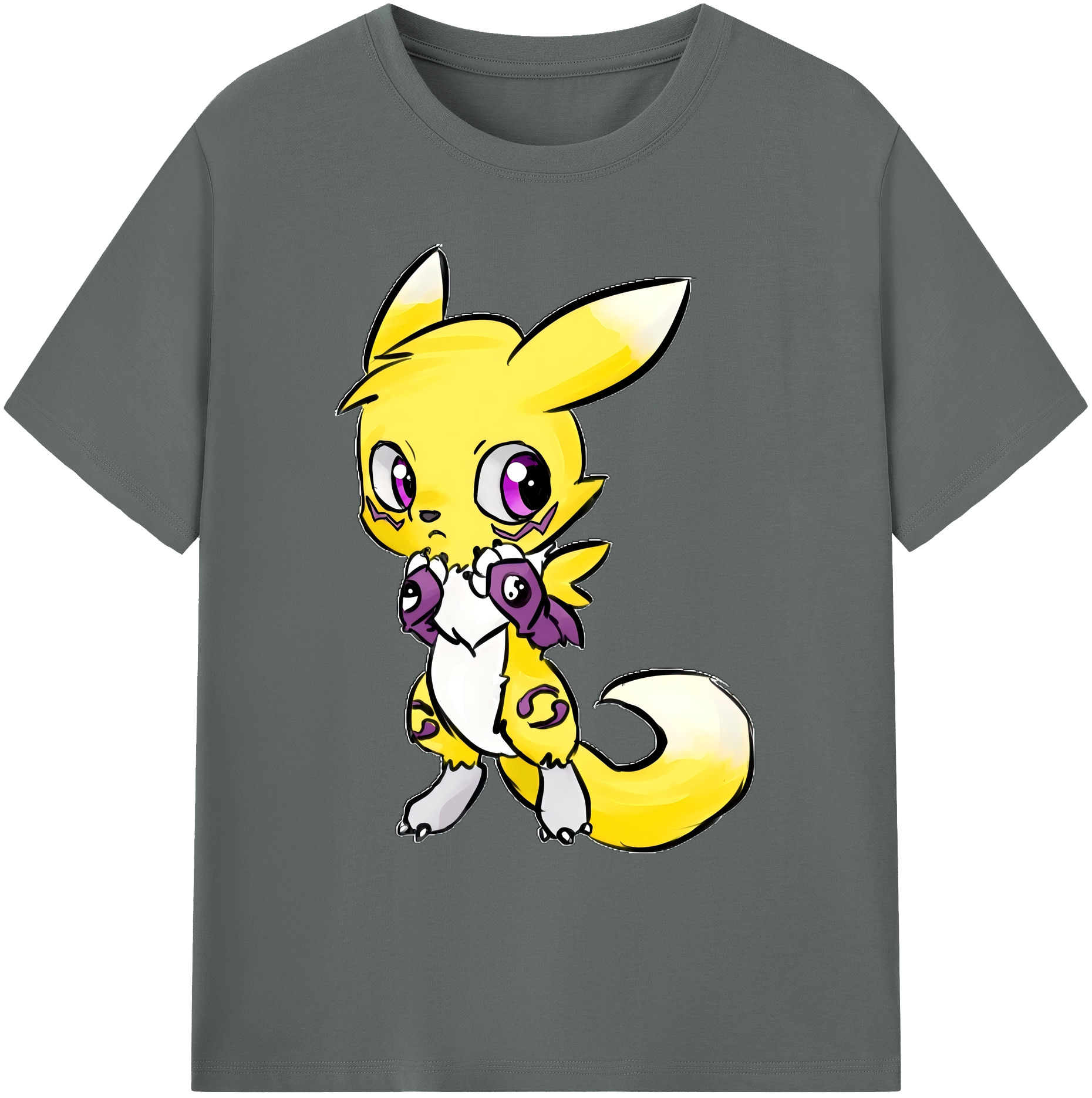 （画像用） Digimon デジタルモンスター/デジモン 綿100％ メンズ半袖Tシャツ｜肌触りやわらか＆通気性